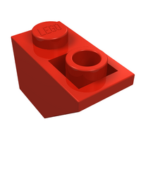 LEGO - Helling, omgekeerd 45 graden 2 x 1 - Red | N - Thumbnail