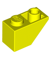 LEGO - Helling, omgekeerd 45 graden 2 x 1 - Neon Yellow | N - Thumbnail