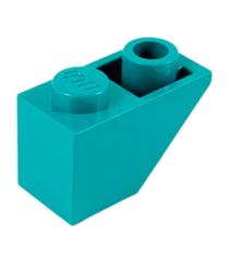 LEGO - Helling, omgekeerd 45 graden 2 x 1 - Dark Turquoise | N - Thumbnail