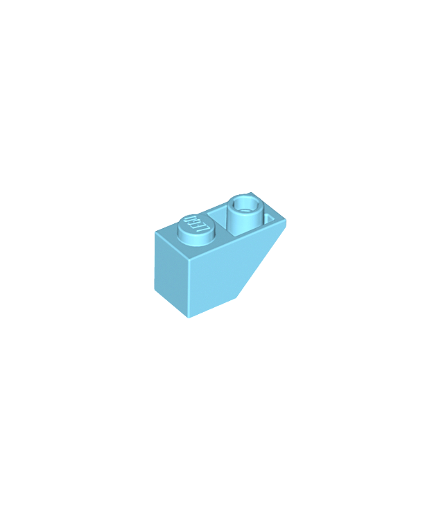 LEGO - Helling, omgekeerd 45 graden 2 x 1 - Medium Azure | N