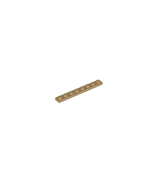 LEGO - Plaat 1 x 8 - Dark Tan | N