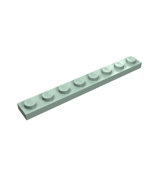 LEGO - Plaat 1 x 8 - Sand Green | N