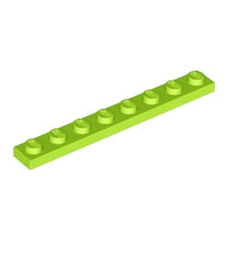 LEGO - Plaat 1 x 8 - Lime | N - Thumbnail