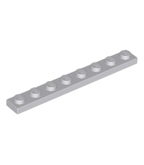 LEGO - Plaat 1 x 8 - Light Bluish Gray | N - Thumbnail