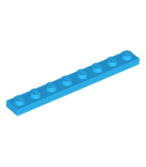 LEGO - Plaat 1 x 8 - Dark Azure | N - Thumbnail