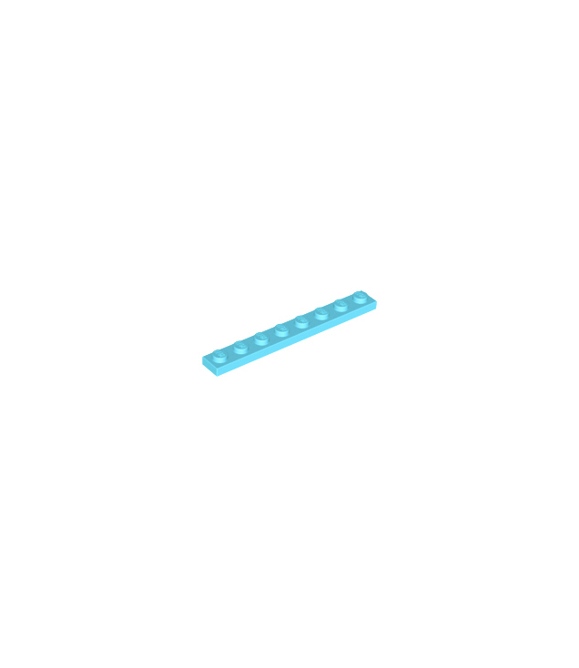 LEGO - Plaat 1 x 8 - Medium Azure | N