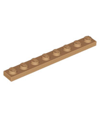 LEGO - Plaat 1 x 8 - Medium Nougat | N - Thumbnail