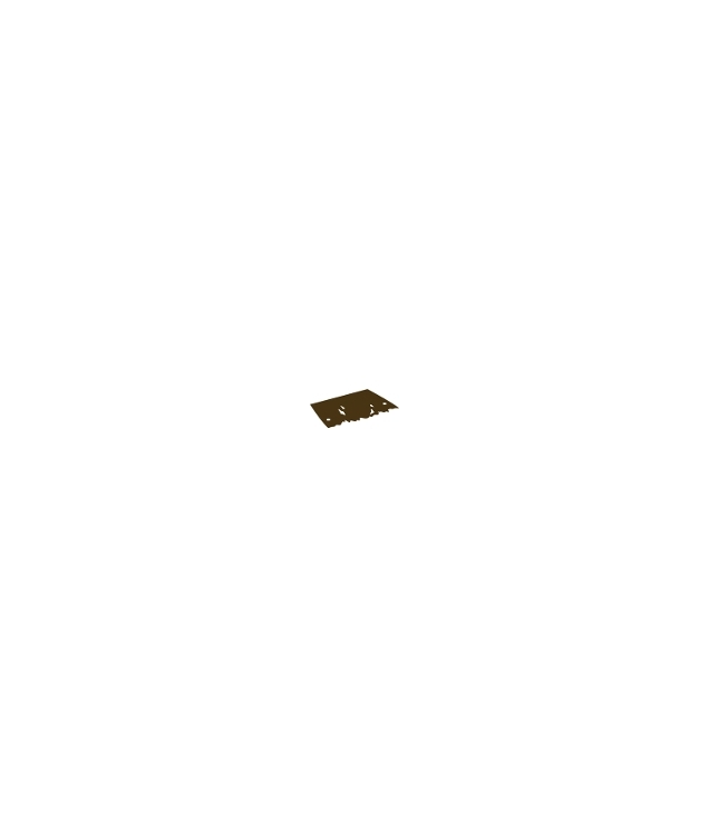 LEGO - Doekluifel, gescheurd met gaten - Dark Brown | N