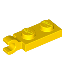 LEGO - Plaat, gemodificeerd 1 x 2 met clip aan uiteinde (horizontale greep) - Yellow | N - Thumbnail