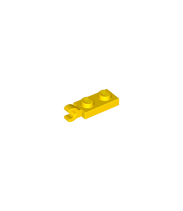 LEGO - Plaat, gemodificeerd 1 x 2 met clip aan uiteinde (horizontale greep) - Yellow | N