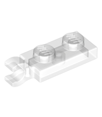 LEGO - Plaat, gemodificeerd 1 x 2 met clip aan uiteinde (horizontale greep) - Trans-Clear | N - Thumbnail