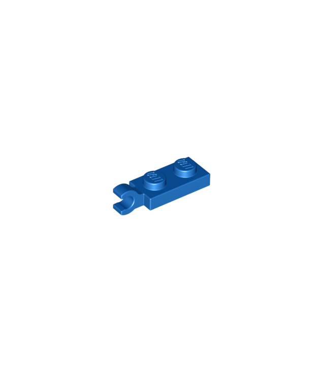 LEGO - Plaat, gemodificeerd 1 x 2 met clip aan uiteinde (horizontale greep) - Blue | N