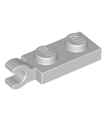 LEGO - Plaat, gemodificeerd 1 x 2 met clip aan uiteinde (horizontale greep) - Light Bluish Gray | N - Thumbnail