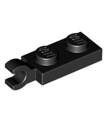 LEGO - Plaat, gemodificeerd 1 x 2 met clip aan uiteinde (horizontale greep) - Black | N - Thumbnail