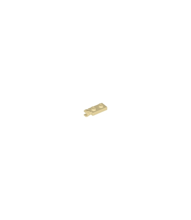 LEGO - Plaat, gemodificeerd 1 x 2 met clip aan uiteinde (horizontale greep) - Tan | N