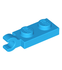 LEGO - Plaat, gemodificeerd 1 x 2 met clip aan uiteinde (horizontale greep) - Dark Azure | N - Thumbnail
