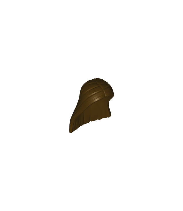 LEGO - Minifiguur-haar vrouwelijk, lang en steil met middenscheiding - Dark Brown | N