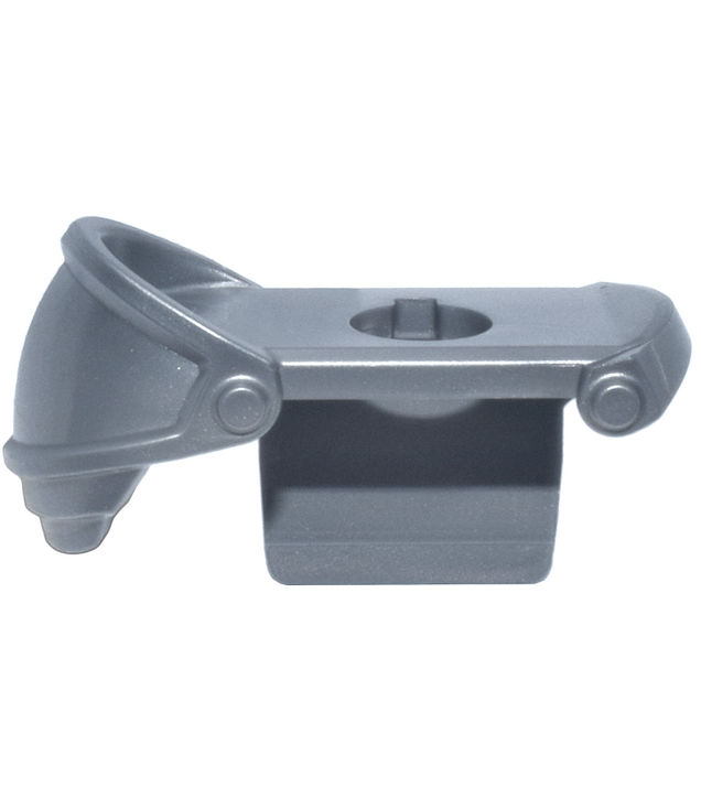 LEGO - Minifiguur-pantser, grote ronde schouderbeschermer rechts met achterste nop - Flat Silver | N