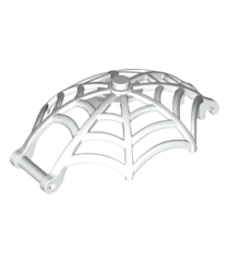 LEGO - Minifiguur-wapen, spinnenweb grote halve bolvorm met staaf-handgreep en clips - White | N - Thumbnail