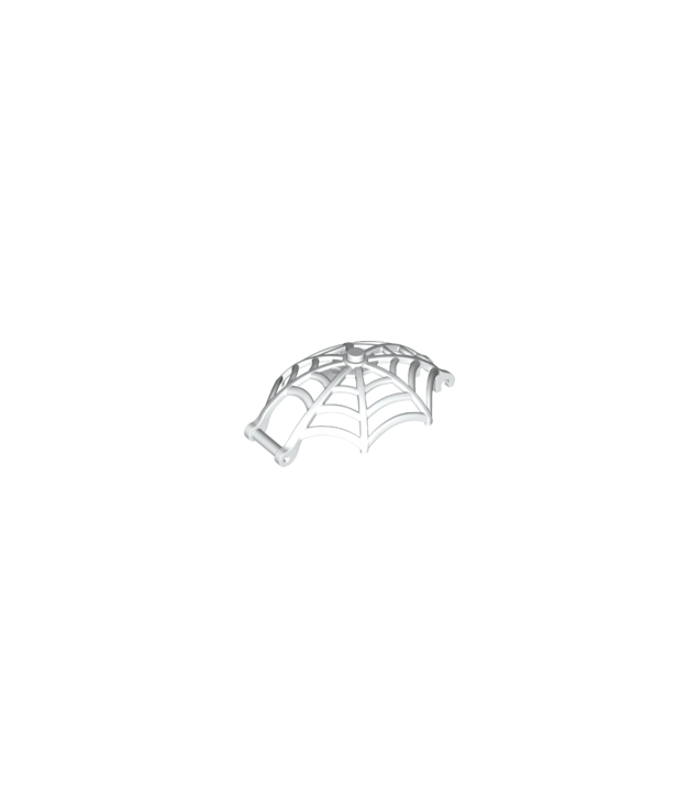 LEGO - Minifiguur-wapen, spinnenweb grote halve bolvorm met staaf-handgreep en clips - White | N