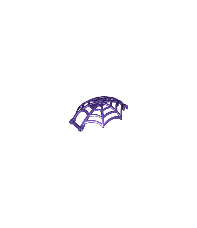 LEGO - Minifiguur-wapen, spinnenweb grote halve bolvorm met staaf-handgreep en clips - Dark Purple | N