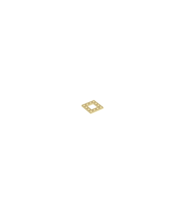 LEGO - Plaat, gemodificeerd 4 x 4 met open midden 2 x 2 - Tan | N