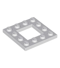 LEGO - Plaat, gemodificeerd 4 x 4 met open midden 2 x 2 - Light Bluish Gray | N - Thumbnail