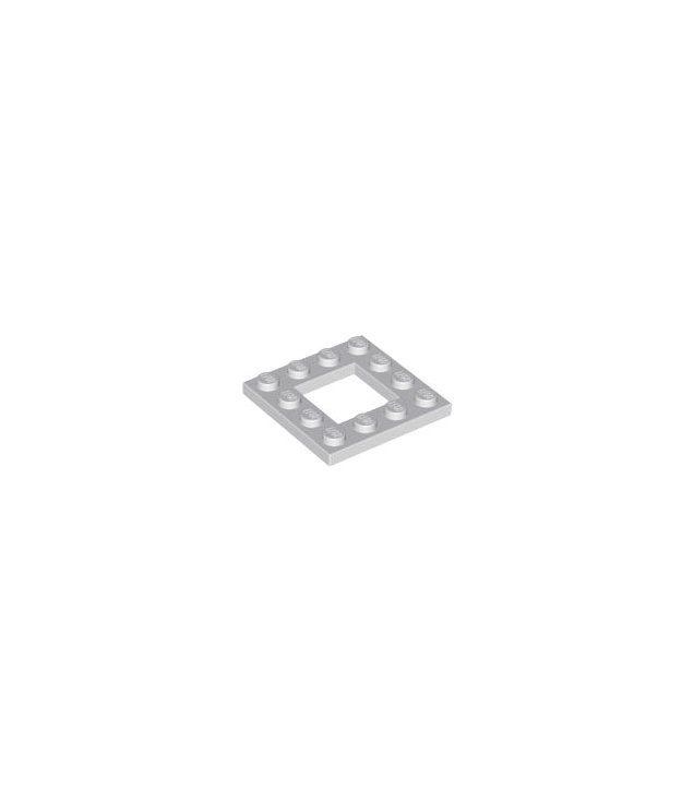 LEGO - Plaat, gemodificeerd 4 x 4 met open midden 2 x 2 - Light Bluish Gray | N