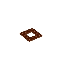 LEGO - Plaat, gemodificeerd 4 x 4 met open midden 2 x 2 - Reddish Brown | N - Thumbnail