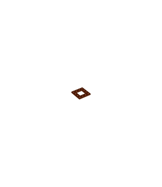 LEGO - Plaat, gemodificeerd 4 x 4 met open midden 2 x 2 - Reddish Brown | N