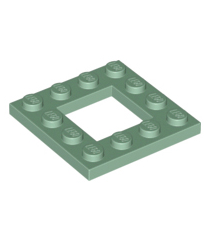 LEGO - Plaat, gemodificeerd 4 x 4 met open midden 2 x 2 - Sand Green | N - Thumbnail