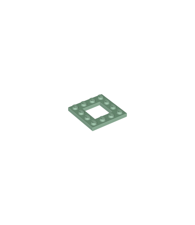 LEGO - Plaat, gemodificeerd 4 x 4 met open midden 2 x 2 - Sand Green | N