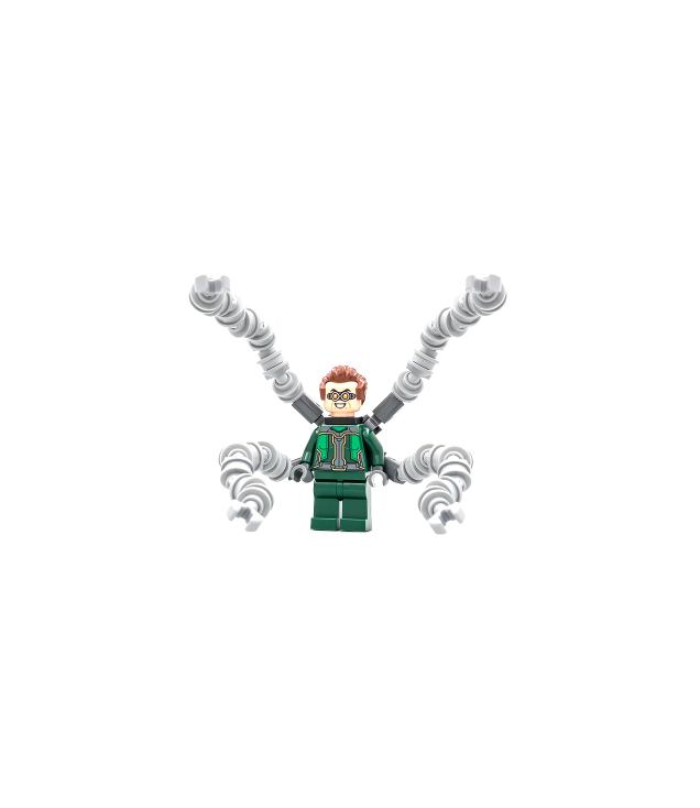 LEGO - Dr. Octopus (Otto Octavius) / Doc Ock - donkergroen pak, mechanische armen met staafen - | N