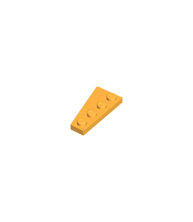 LEGO - Wig, plaat 4 x 2 rechts - Bright Light Orange | N