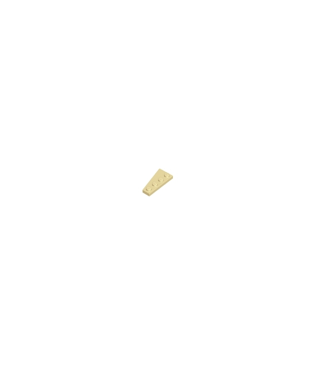 LEGO - Wig, plaat 4 x 2 rechts - Tan | N