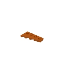 LEGO - Wig, plaat 4 x 2 rechts - Dark Orange | N - Thumbnail