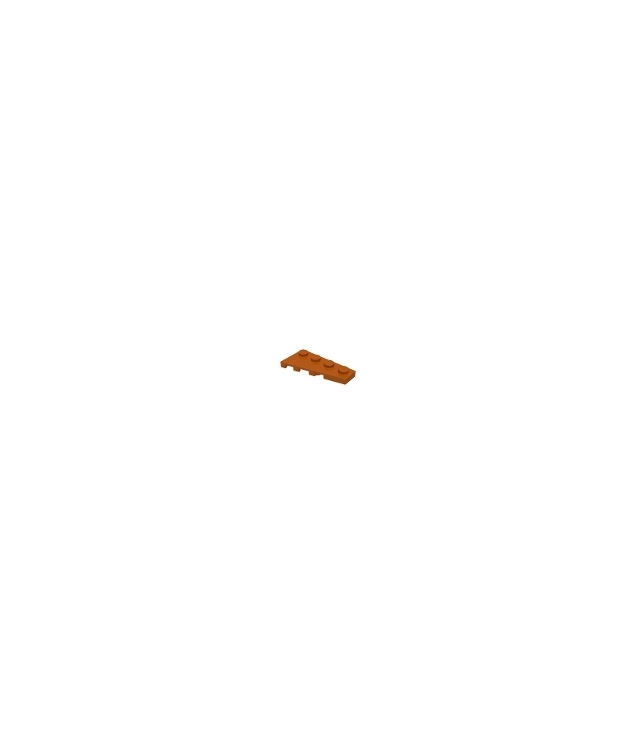 LEGO - Wig, plaat 4 x 2 rechts - Dark Orange | N