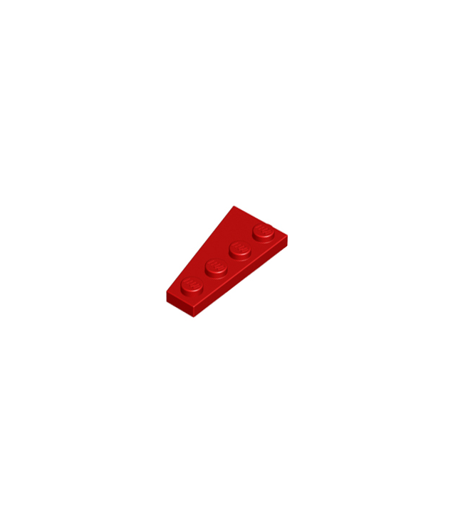 LEGO - Wig, plaat 4 x 2 rechts - Red | N