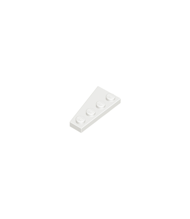 LEGO - Wig, plaat 4 x 2 rechts - White | N
