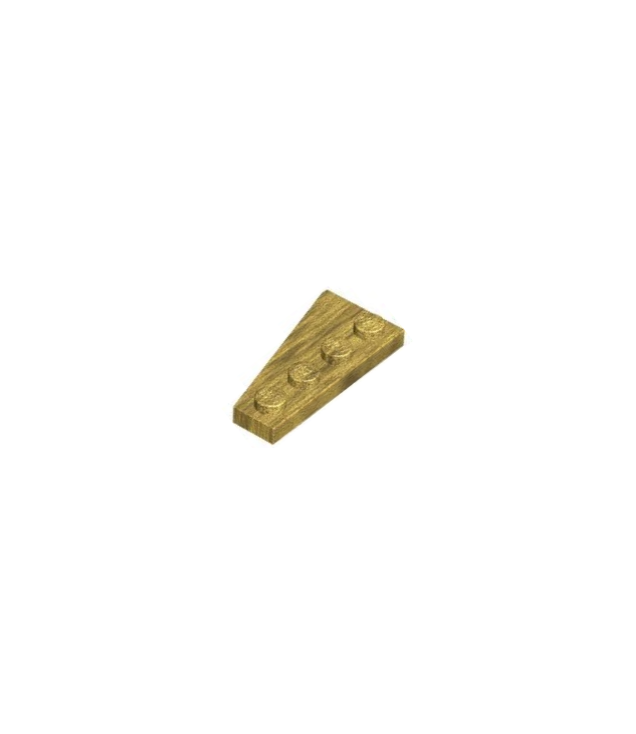 LEGO - Wig, plaat 4 x 2 rechts - Pearl Gold | N