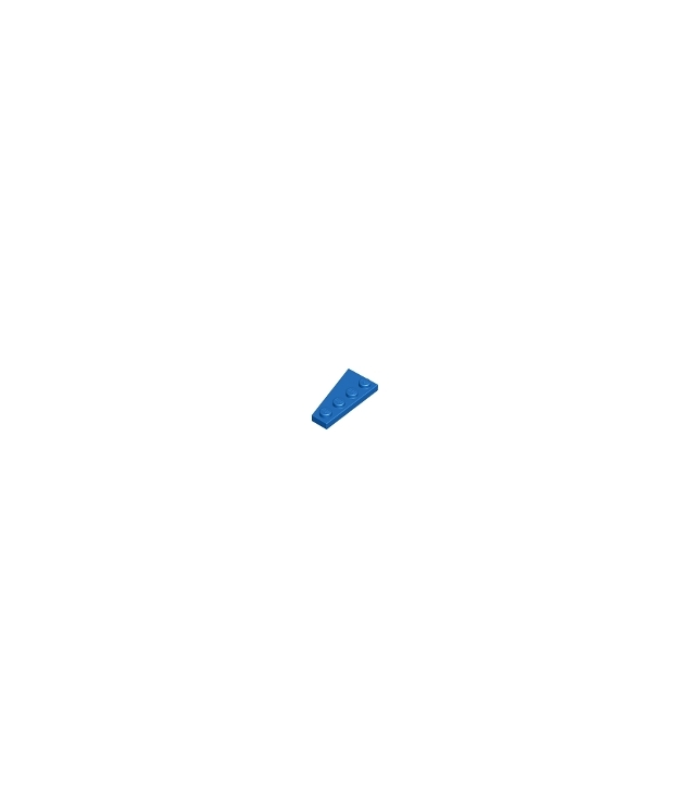 LEGO - Wig, plaat 4 x 2 rechts - Blue | N