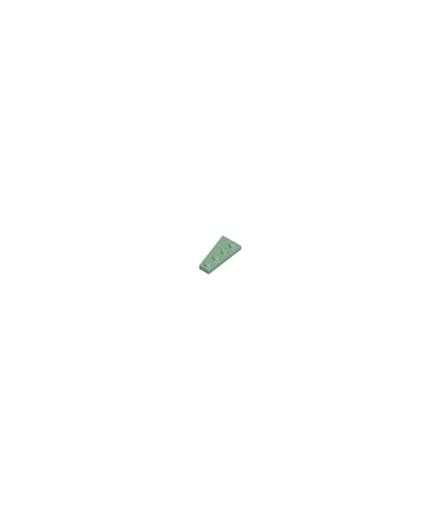 LEGO - Wig, plaat 4 x 2 rechts - Sand Green | N