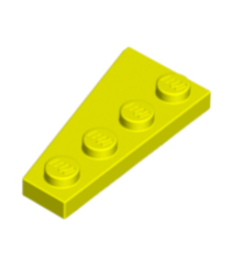LEGO - Wig, plaat 4 x 2 rechts - Neon Yellow | N - Thumbnail
