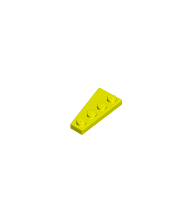 LEGO - Wig, plaat 4 x 2 rechts - Neon Yellow | N