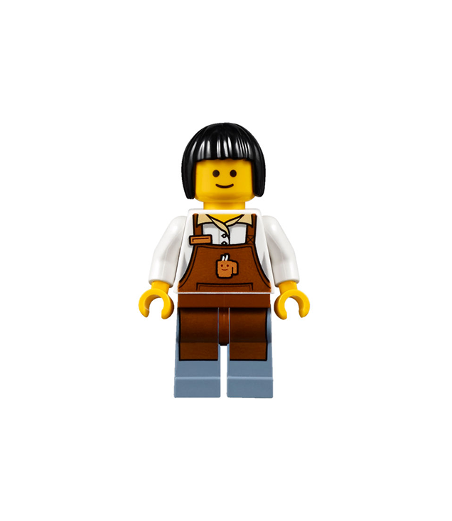 LEGO - Barista met grijze schaduwen aan zijkanten - | N
