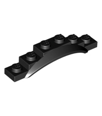 LEGO - Voertuig, spatbord 1 1/2 x 6 x 1 met boog - Black | N - Thumbnail