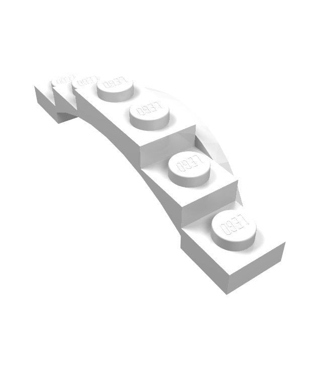 LEGO - Voertuig, spatbord 1 1/2 x 6 x 1 met boog - White | N