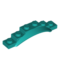 LEGO - Voertuig, spatbord 1 1/2 x 6 x 1 met boog - Dark Turquoise | N - Thumbnail