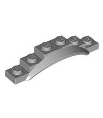 LEGO - Voertuig, spatbord 1 1/2 x 6 x 1 met boog - Light Bluish Gray | N - Thumbnail