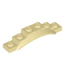 LEGO - Voertuig, spatbord 1 1/2 x 6 x 1 met boog - Tan | N - Thumbnail